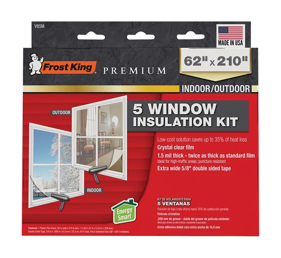 Frost King 17-1/2-ft x 5-4/25-ft x 1.5 mils Clear Polyethylene Window Weatherstrip 5 -Pack