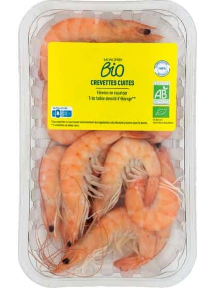 Monoprix Bio Origines - Crevettes cuites (200g)