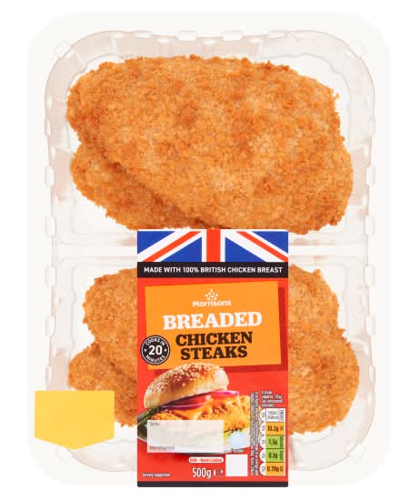 Morrisons Breaded Chicken Steaks (500g)