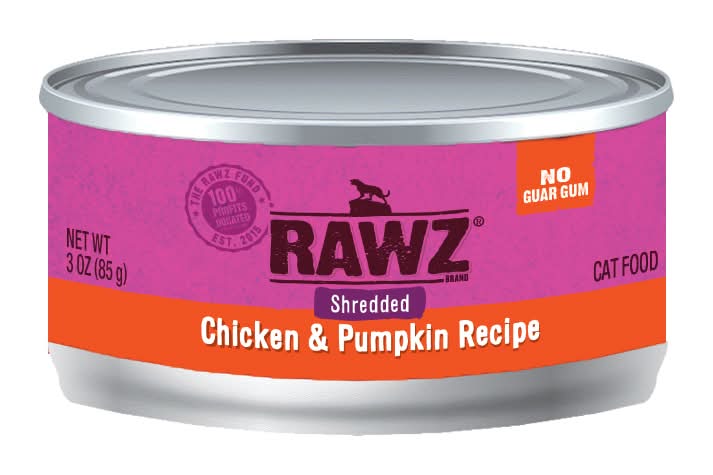 RAWZ Shredded Chicken & Pumpkin Recipe Adult Canned Cat Food (3 oz)