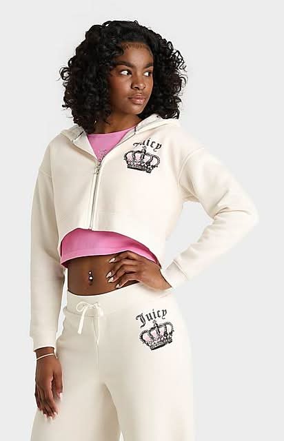 JUICY COUTURE ペイズリー柄パーカー Juicy Couture Crown Fleece Full-Zip Hoodie Delivery Near Me