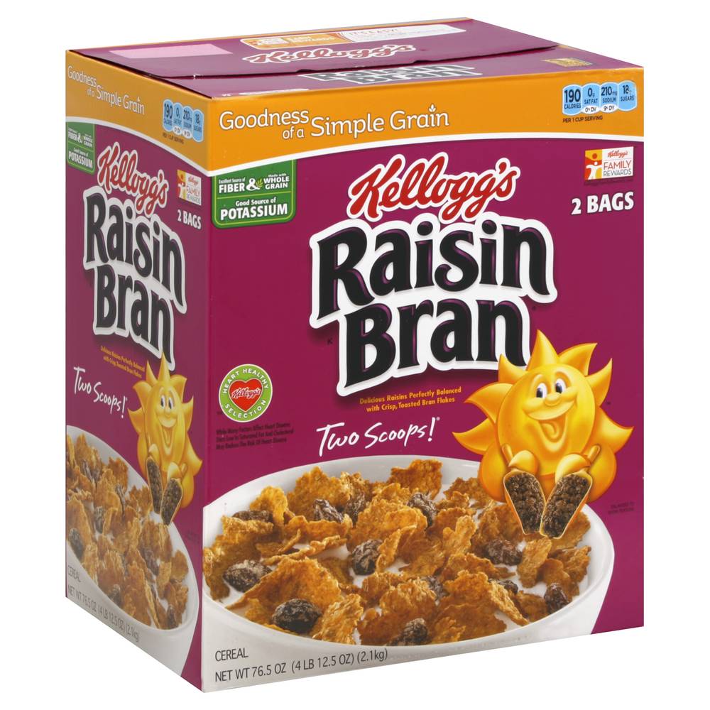 Kellogg's Raisin Bran Cereal (76.5 oz, 2 ct)