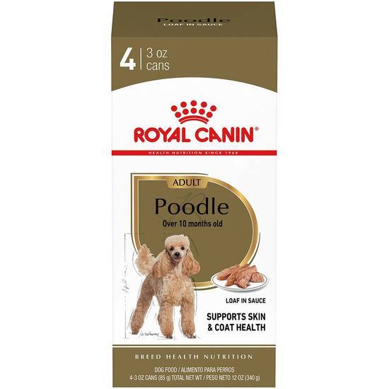 Royal Canin Breed Health Nutrition Poodle Loaf in Sauce Dog Food Multipack, 3 Oz, Case Of 4