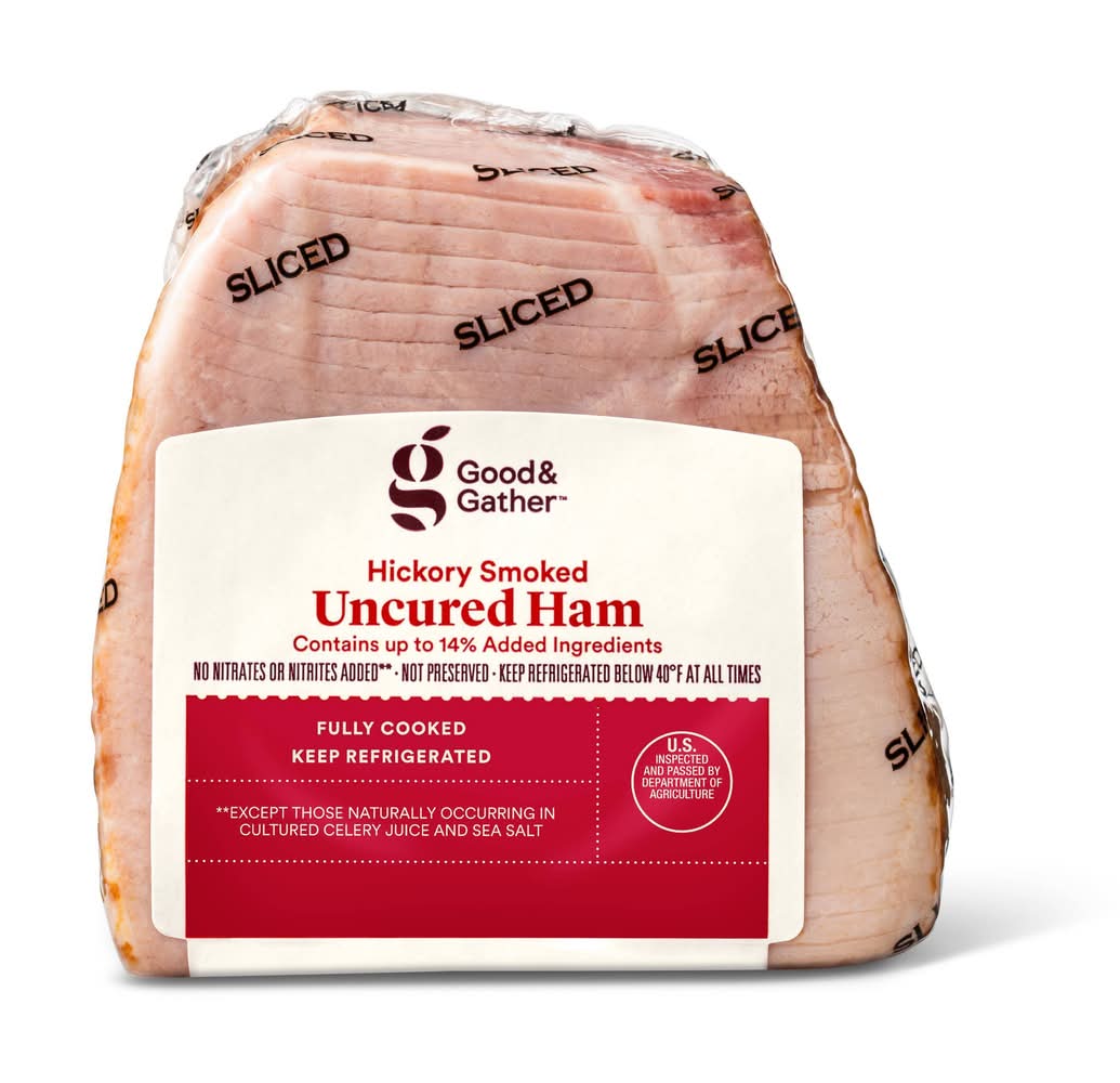 Hickory Smoked Uncured Boneless Sliced Quarter Ham - price per lb - Good & Gather™