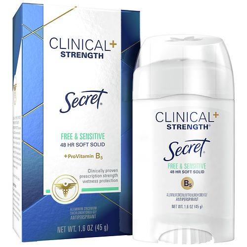 Secret Clinical Strength Soft Solid Antiperspirant Free & Sensitive - 1.6 oz