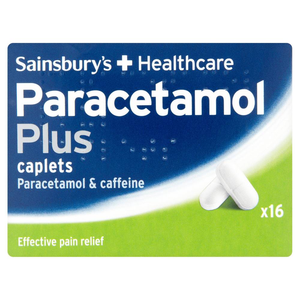 Sainsbury's Paracetamol Plus Caplets x16