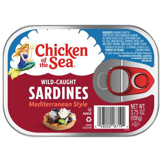 Chicken Of the Sea Wild Caught Mediterranean Style Sardines