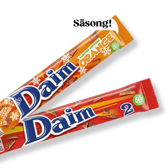 NYHET: 2 FÖR 39:- (1 ST DAIM ORANGE 56G + 1 ST DAIM ORIGINAL 56G)