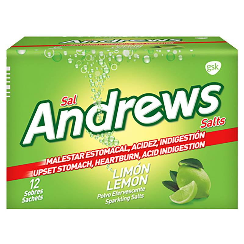 Antiácido Efervescente Sal Andrews Limon Caja 12 Uds