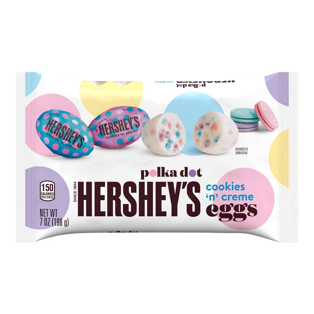 Hershey's Polka Dot Cookies 'N' Cream Eggs, 7 Oz