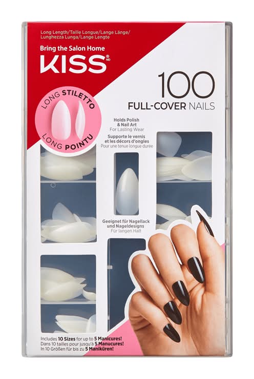 Kiss ongles stiletto (100 unités) - kiss long stiletto nails (70 g)