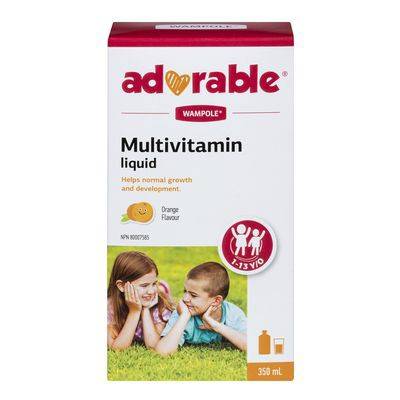 Wampole Kids Flavoured Liquid Multivitamins, Adorable (350 ml)