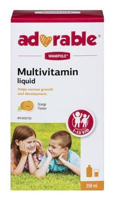 Wampole Kids Flavoured Liquid Multivitamins, Adorable (350 g)