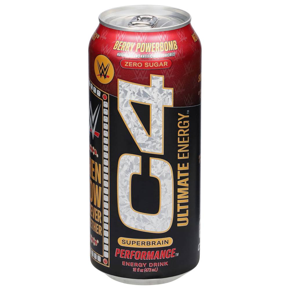 C4 Energy Drink Wwe, Berry Powerbomb (16 fl oz)