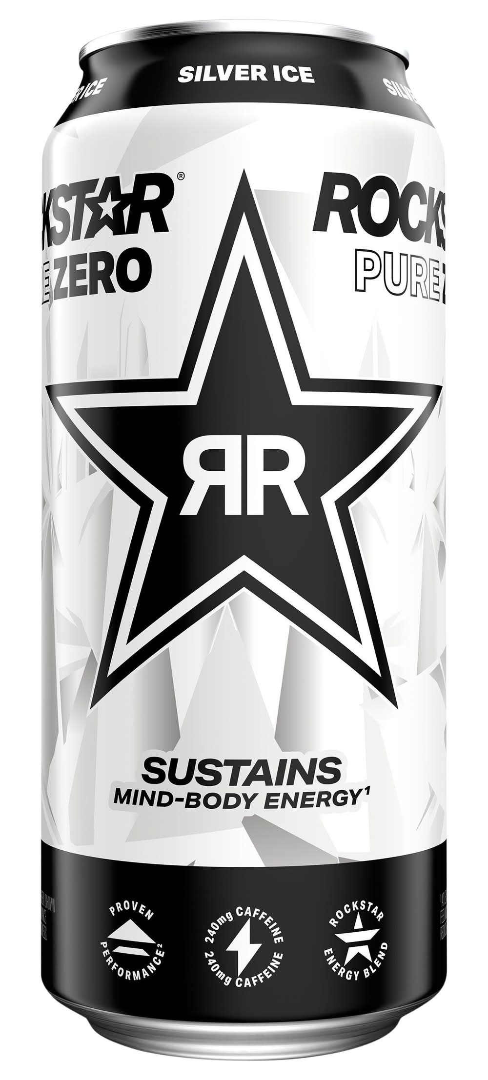 Rockstar Sugar Free Energy Drink, Silver Ice (16 fl oz)