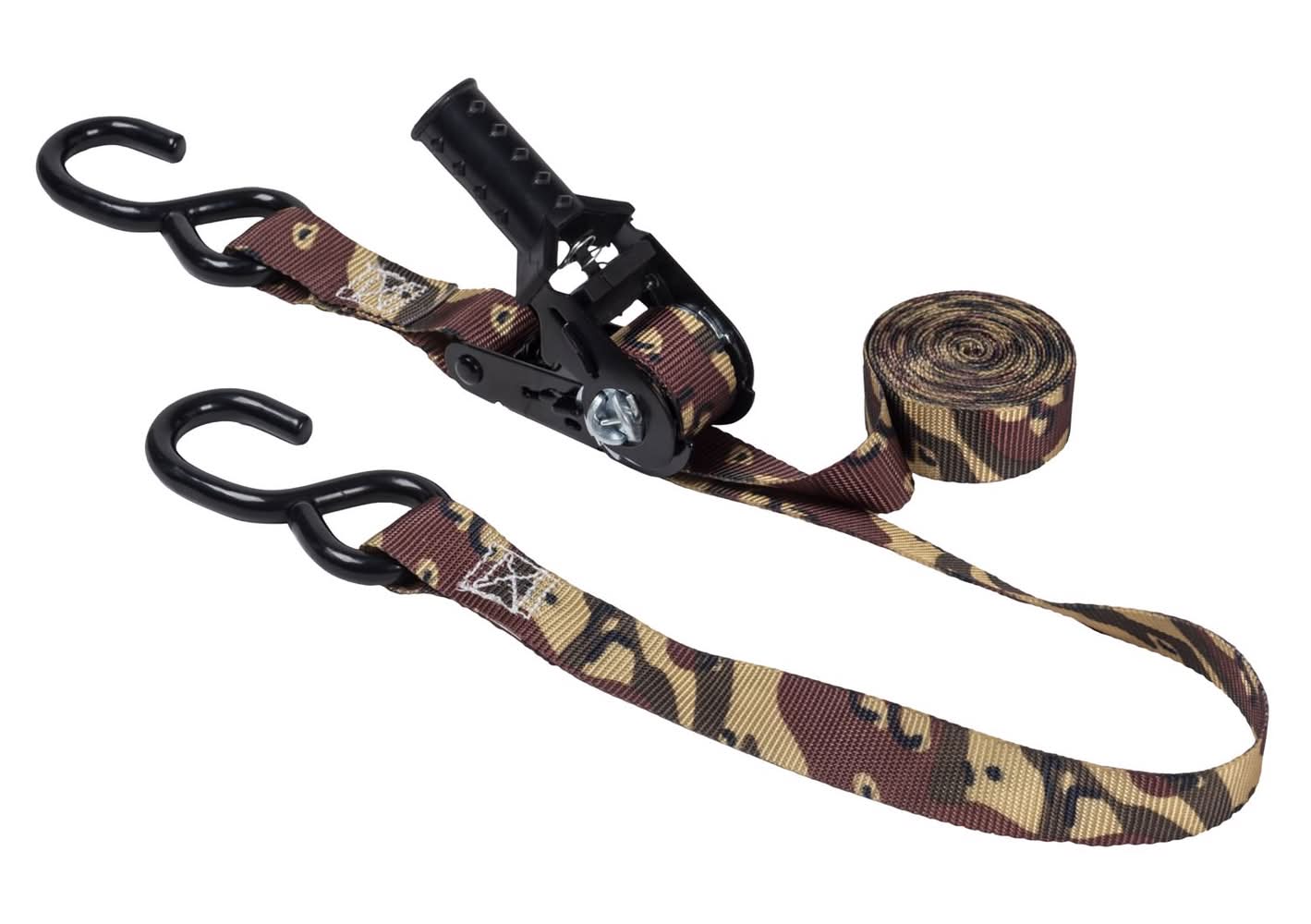 Keeper 1 In. W X 12 Ft. L Camo Tie Down W/Ratchet 500 Lb 4 Pk