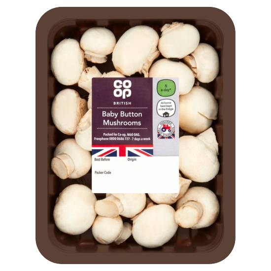 Co-Op British Baby Button Mushrooms 150g