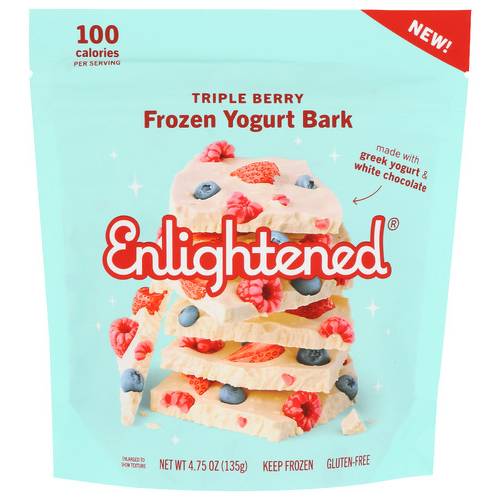 Enlightened Triple Berry Frozen Yogurt Bark