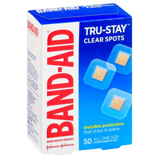 Band-Aid Tru-Stay Clear Spots All One Size Adhesive Bandages (50 ct)