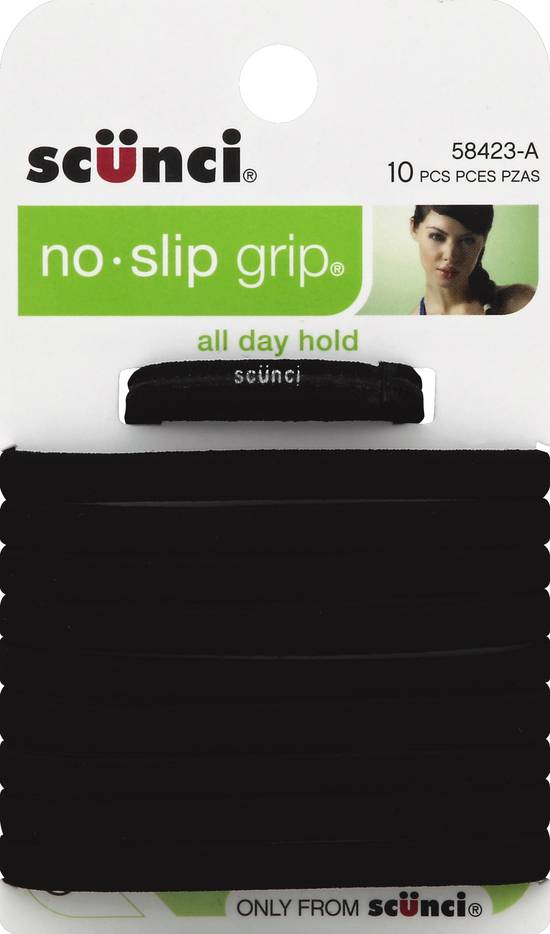 Scunci No-Slip Grip Hairbands (10 ct) (black)