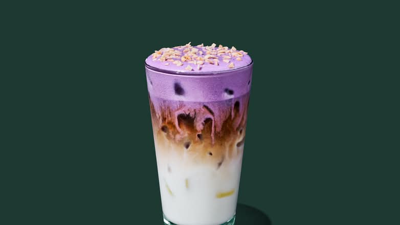 Iced Ube Coconut Macchiato