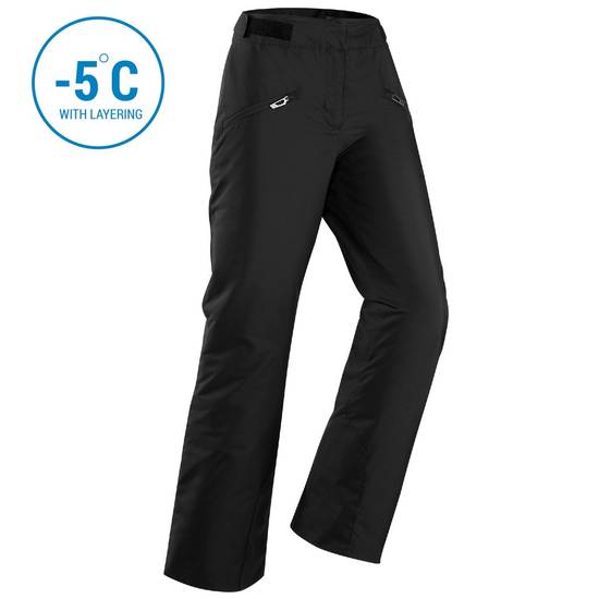 Pantalon térmico primera capa para Mujer Wedze Ski 500 negro