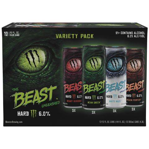 Monster the Beast Unleashed Hard Malt Beverage (12 ct, 12 fl oz)