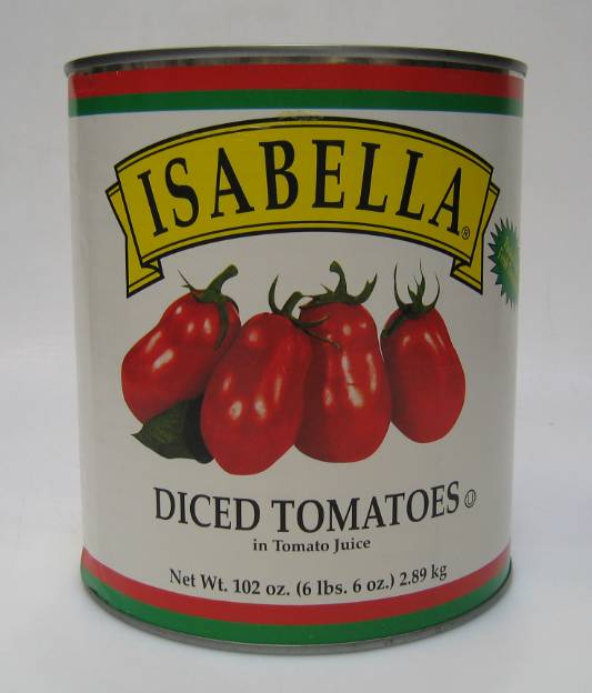 Isabella - Diced Tomatoes in Juice - #10 cans (Case of 6)