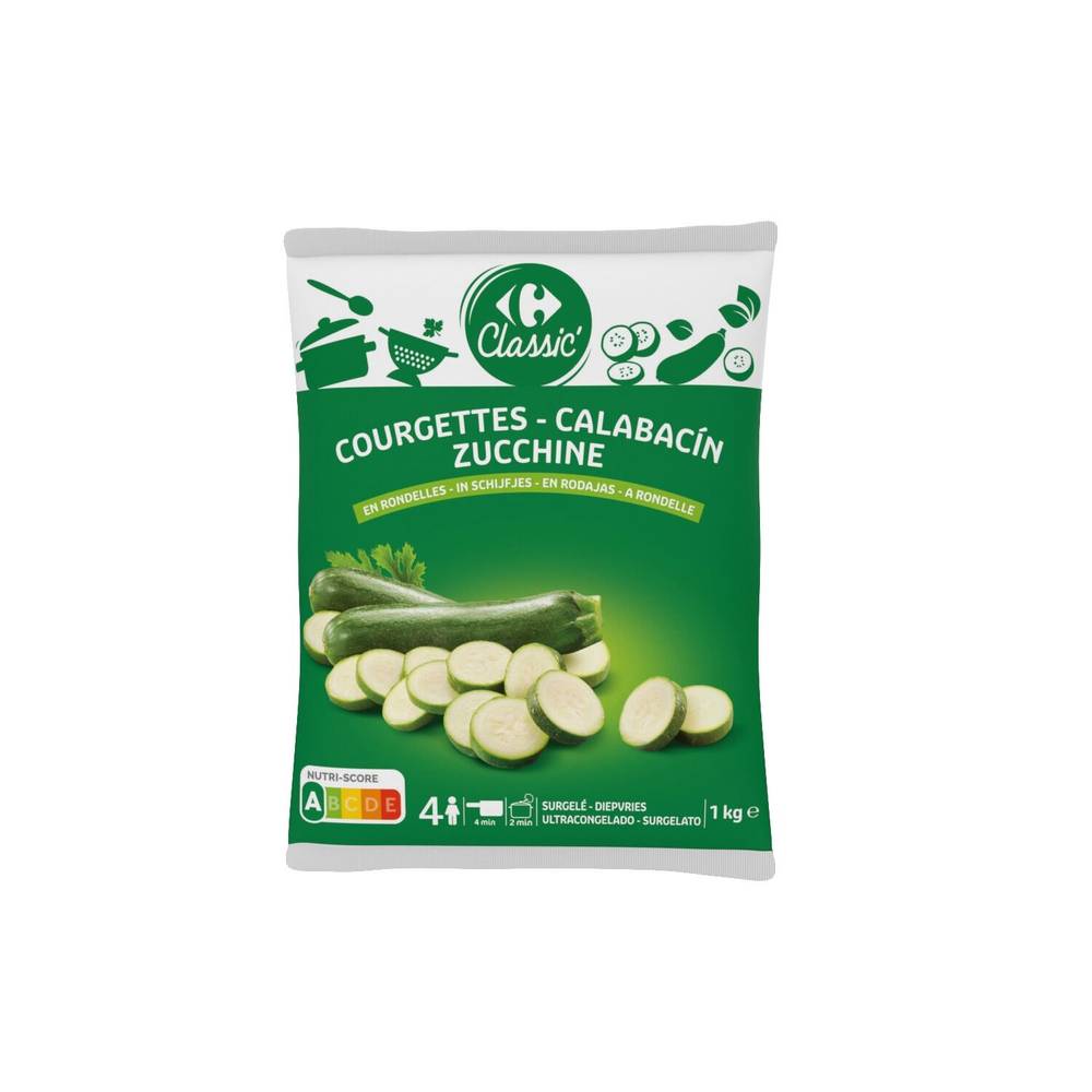 Carrefour Classic' - Courgettes en rondelle (1kg)