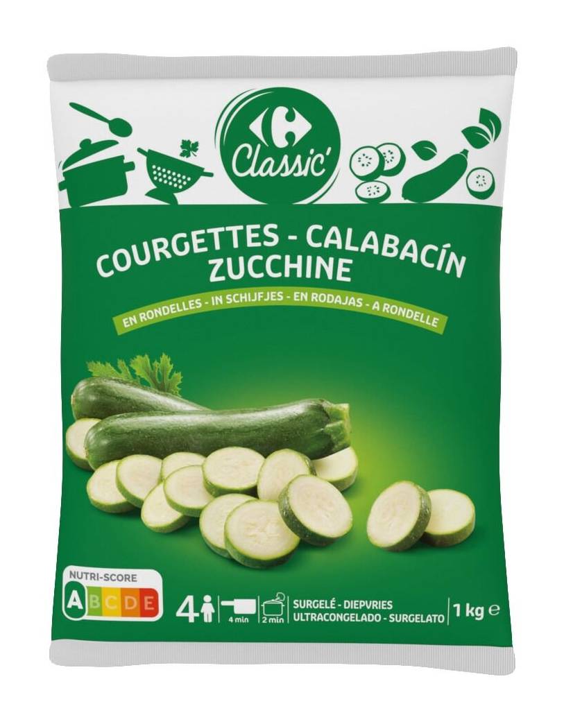Carrefour Classic' - Courgettes en rondelles (1kg)