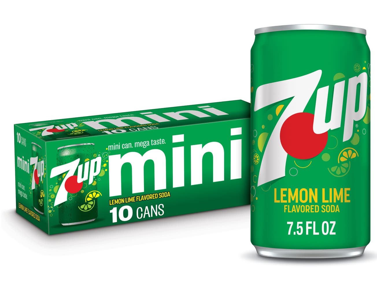 7UP Caffieine Free Mini Soda, Lemon Lime (10 x 7.5 fl oz)