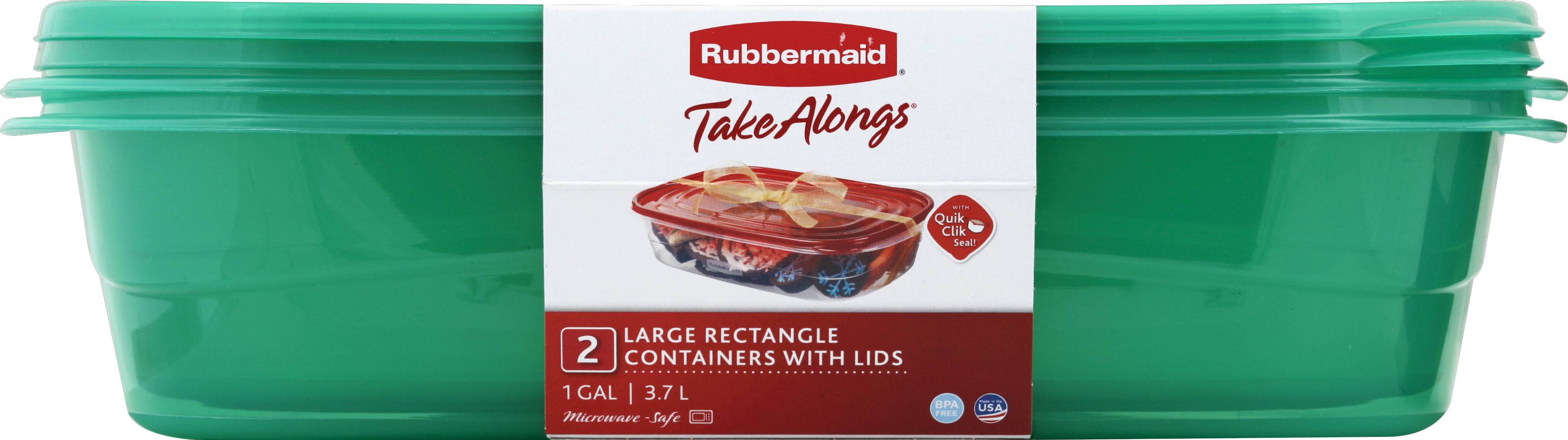 Rubbermaid Take Alongs Large Rectangles Containers & Lids