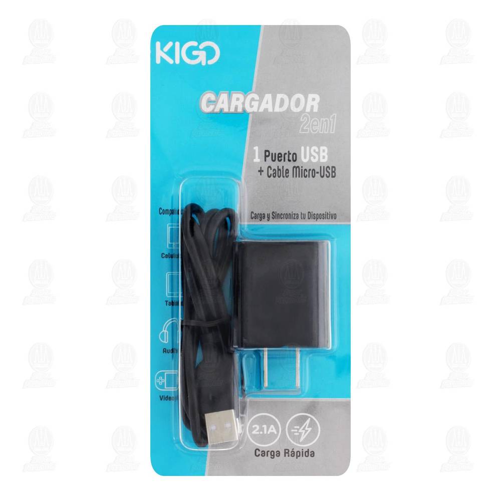 Kigo · Cargador 2 en 1 de carga rapida