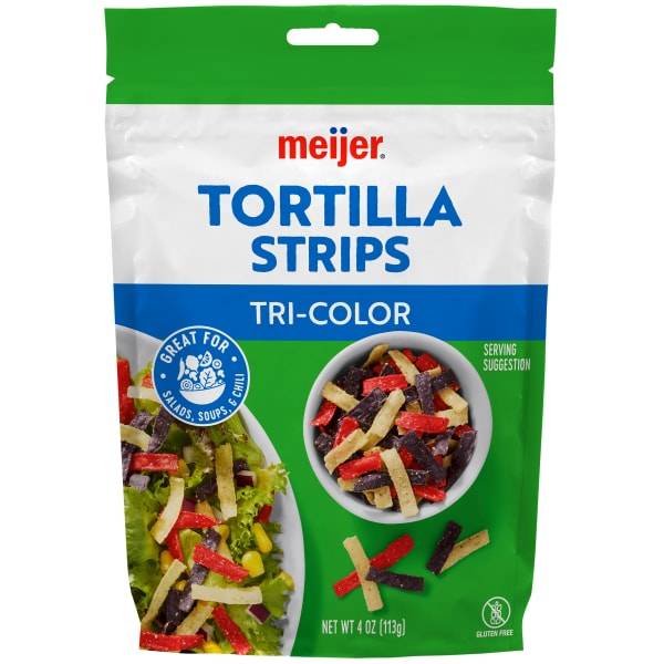 Meijer Tri-Colored Lightly Salted Tortilla Strips (4 oz)