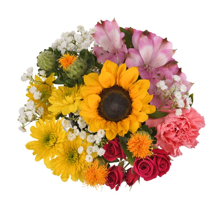Bloom Haus Dainty Flowers Bouquet With White Pink & Purple (8 ct)