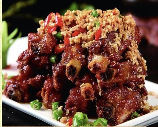 Hot and spicy pork ribs 叫花排骨