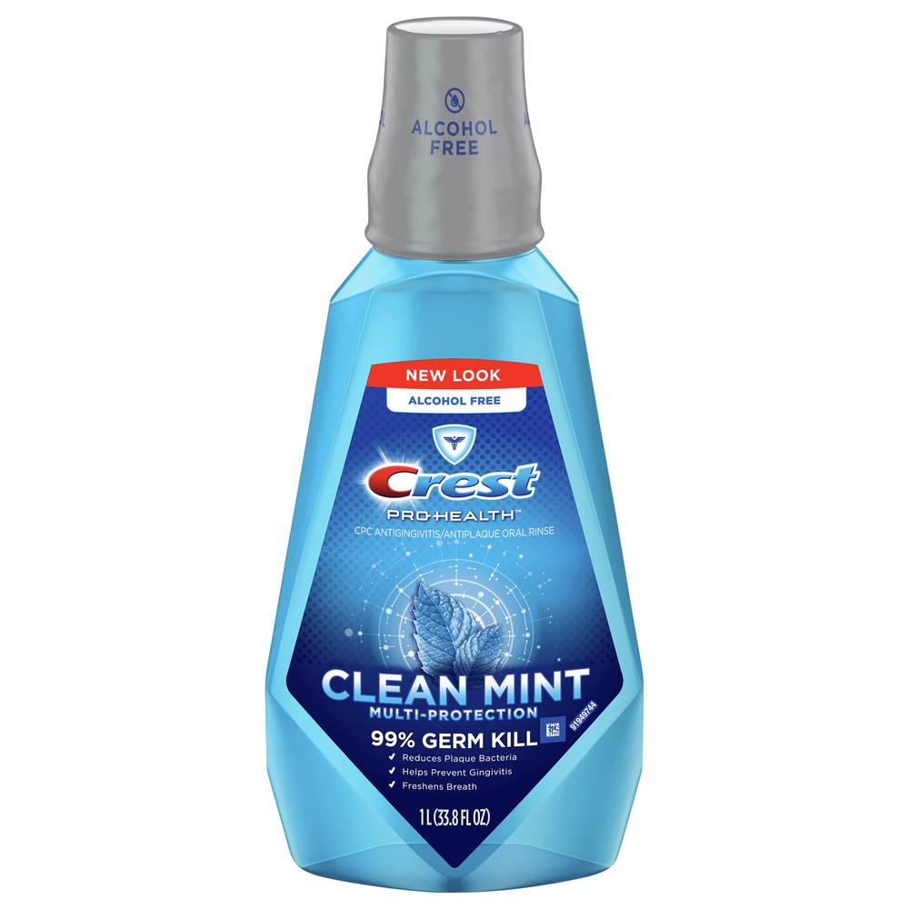 Crest Pro Health Clean Mint Alcohol-Free Mouthwash