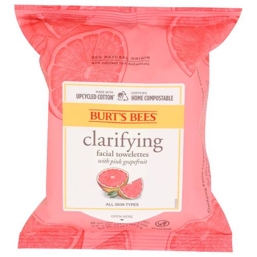 Burt's Bees Facial Cleansing Pink Grapefruit Towelettes