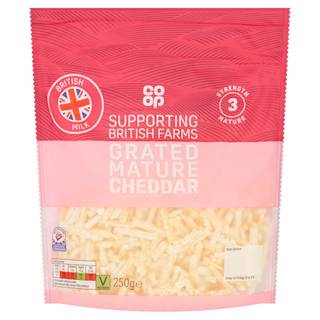 Co-op British Grated Mature Cheddar 250g