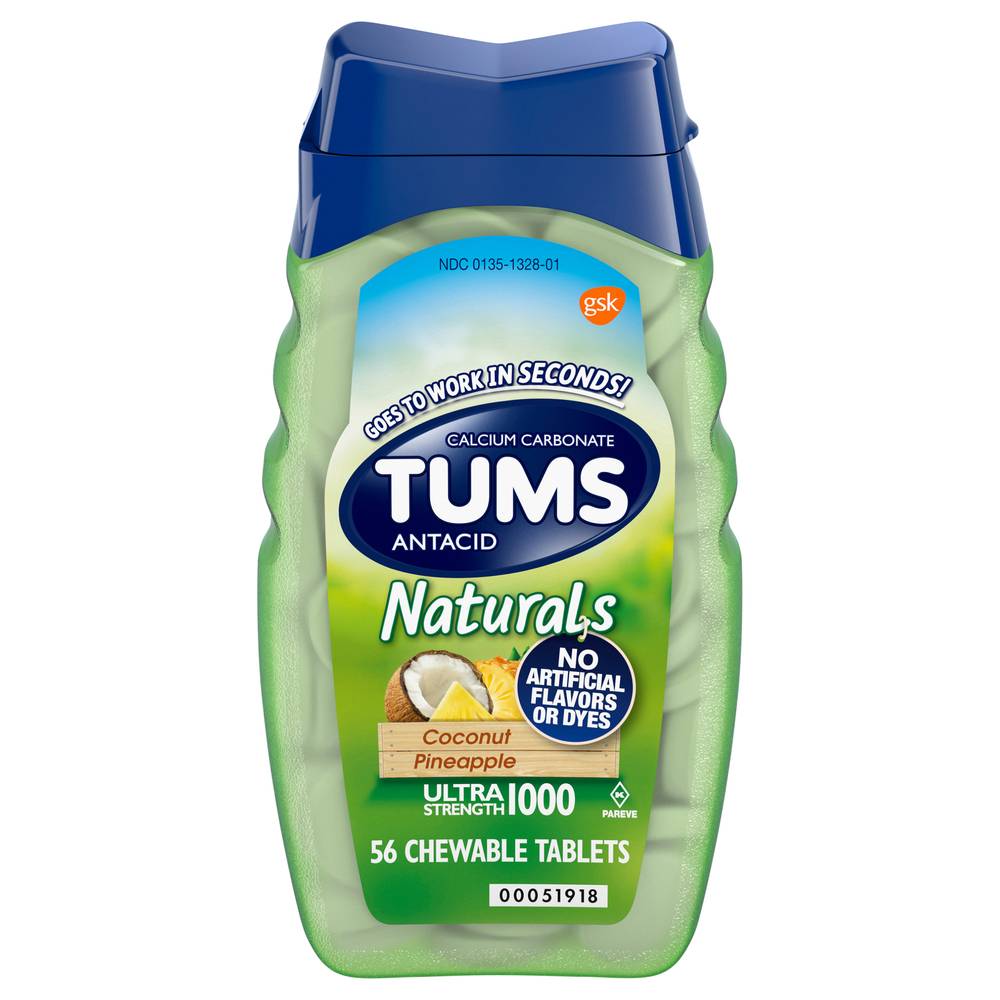 Tums Naturals Coconut Pineapple Ultra Strength Antacid (4.8 oz)