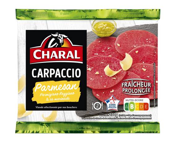 Charal - Carpaccio parmesan au bœuf marinade (2 pièces)