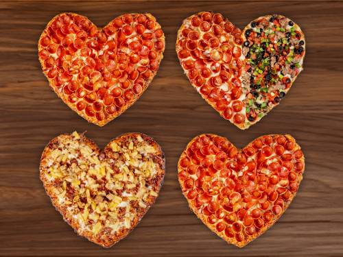 Create Your Own Heart Shaped Pizza-LARGE