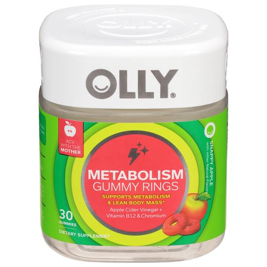 Olly Metabolism Snappy Apple Gummy Rings (30 ct)