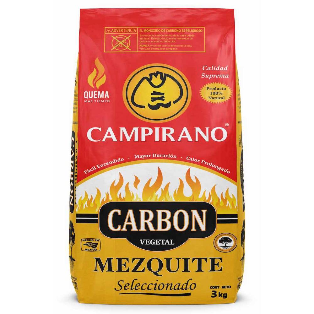 Campirano · Carbón vegetal mezquite