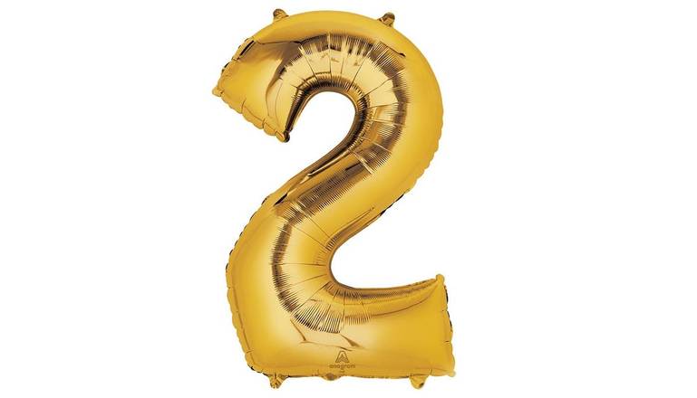 33'' Gold Number (2) - Balloon
