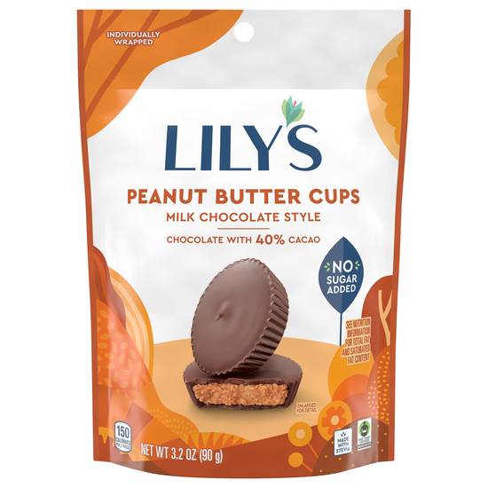 Lily's 40% Cocoa Milk Chocolate Style Cups ( peanut butter)