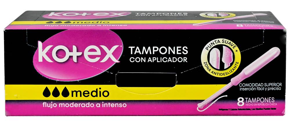 Kotex TAMPONES C/APLIC MEDIO *8