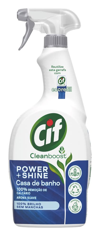 Cif - Spray power&shine casa de banho, garrafa de 750 ml