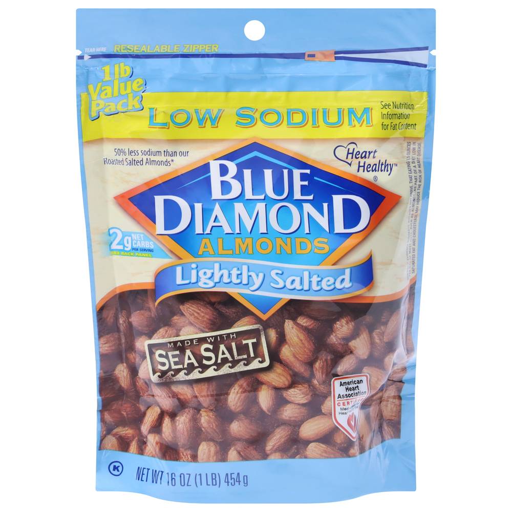 Blue Diamond Low Sodium Lightly Salted Almonds (1 lbs)