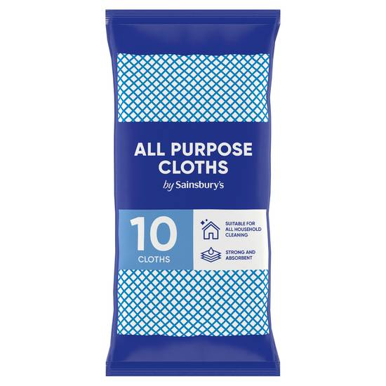 Sainsbury's All Purpose Cloths x10